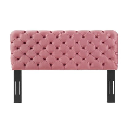 Lizzy Tufted Full/Queen Performance Velvet Headboard - No Shipping Charges MDY-MOD-6031-DUS