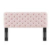 Lizzy Tufted Full/Queen Performance Velvet Headboard - No Shipping Charges MDY-MOD-6031-CHA