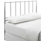 Modway Kiana Stainless Steel Metal Full Headboard in Gray