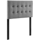 Emily Twin Biscuit Tufted Performance Velvet Headboard By Casagear Home