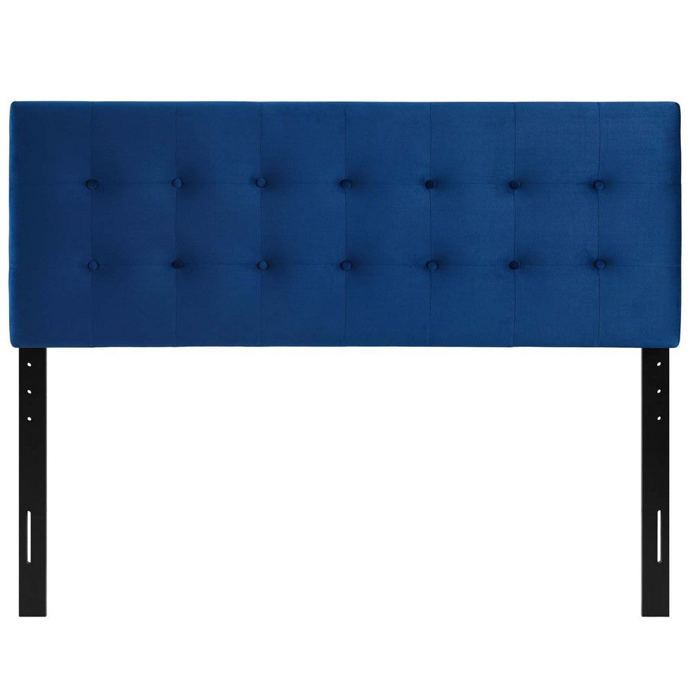 Emily Full Biscuit Tufted Performance Velvet Headboard - No Shipping Charges MDY-MOD-6115-NAV