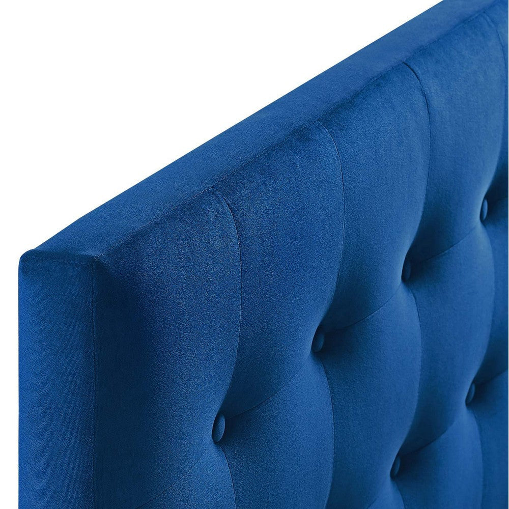 Emily Full Biscuit Tufted Performance Velvet Headboard - No Shipping Charges MDY-MOD-6115-NAV