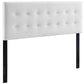 Modway Emily Full Biscuit Tufted Performance Velvet Headboard, White