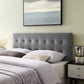 Emily King Biscuit Tufted Performance Velvet Headboard - No Shipping Charges MDY-MOD-6117-GRY