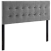 Modway Emily King Biscuit Tufted Performance Velvet Headboard, Gray