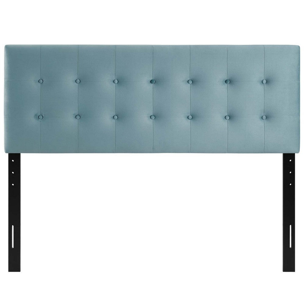 Emily King Biscuit Tufted Performance Velvet Headboard - No Shipping Charges MDY-MOD-6117-LBU