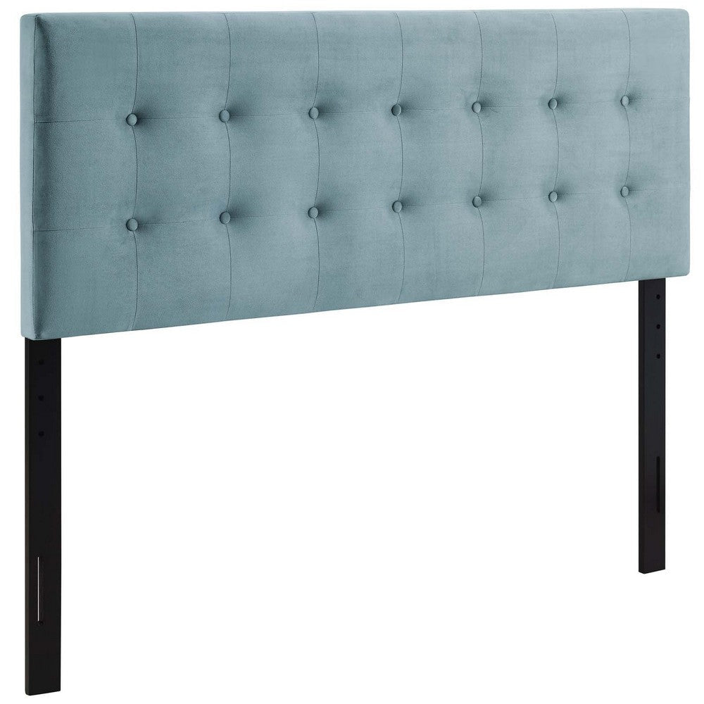 Emily King Biscuit Tufted Performance Velvet Headboard - No Shipping Charges MDY-MOD-6117-LBU