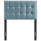 Modway Lily Biscuit Tufted Twin Performance Velvet Headboard Light Blue MDY-MOD-6118-LBU