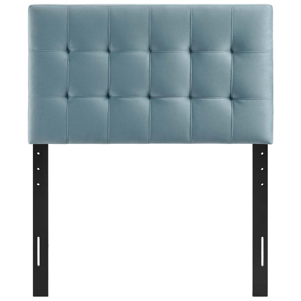 Modway Lily Biscuit Tufted Twin Performance Velvet Headboard Light Blue MDY-MOD-6118-LBU