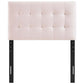 Modway Lily Biscuit Tufted Twin Performance Velvet Headboard Pink MDY-MOD-6118-PNK