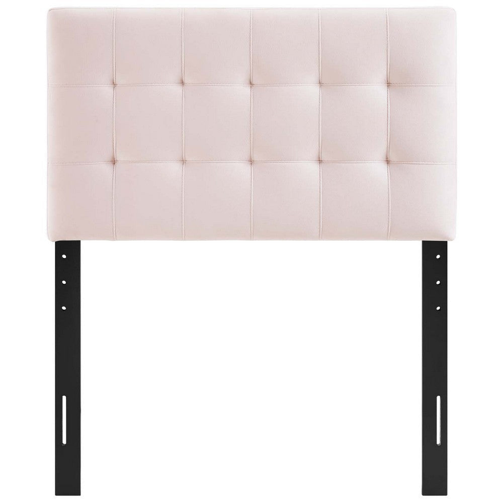 Modway Lily Biscuit Tufted Twin Performance Velvet Headboard Pink MDY-MOD-6118-PNK