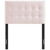 Modway Lily Biscuit Tufted Twin Performance Velvet Headboard Pink MDY-MOD-6118-PNK