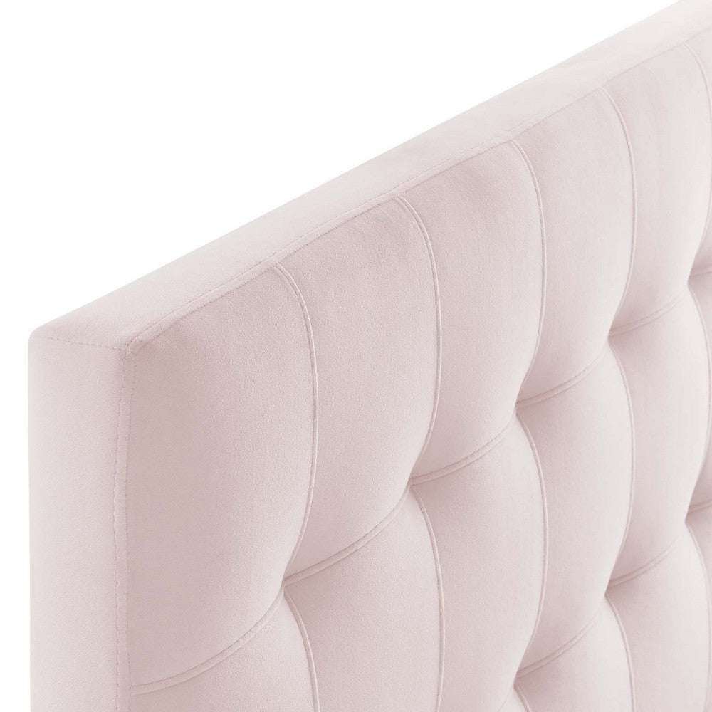 Modway Lily Biscuit Tufted Twin Performance Velvet Headboard Pink MDY-MOD-6118-PNK