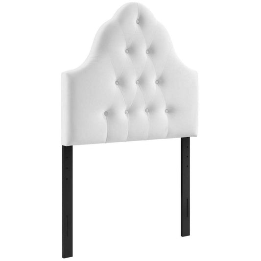 Modway Sovereign Twin Diamond Tufted Performance Velvet Headboard, White