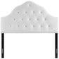 Modway Sovereign Queen Diamond Tufted Performance Velvet Headboard White MDY-MOD-6124-WHI