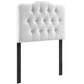 Modway Annabel Diamond Tufted Performance Velvet Twin Headboard in White