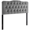 Modway Annabel Diamond Tufted Performance Velvet King Headboard in Gray