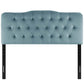 Modway Annabel Diamond Tufted Performance Velvet King Headboard in Light Blue MDY-MOD-6127-LBU