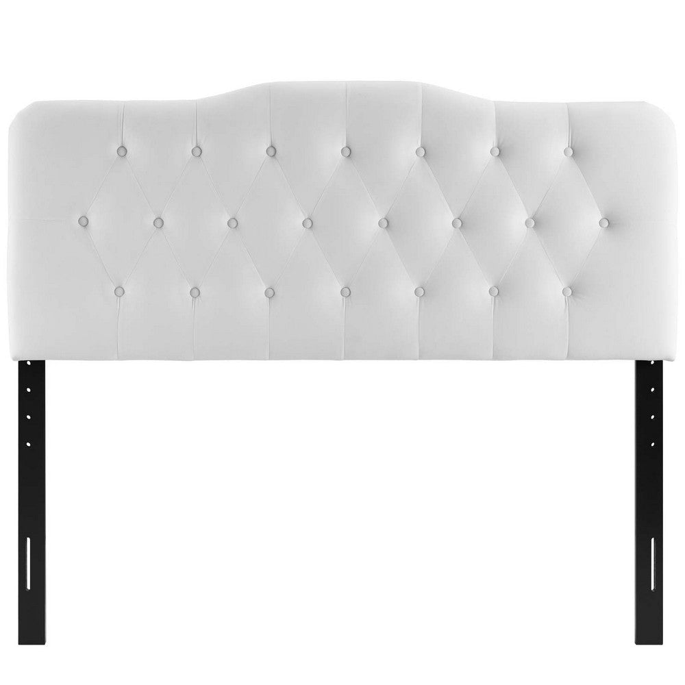 Annabel King Diamond Tufted Performance Velvet Headboard - No Shipping Charges MDY-MOD-6127-WHI