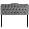 Annabel Queen Diamond Tufted Performance Velvet Headboard - No Shipping Charges MDY-MOD-6129-GRY