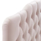 Annabel Queen Diamond Tufted Performance Velvet Headboard - No Shipping Charges MDY-MOD-6129-PNK