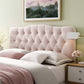 Annabel Queen Diamond Tufted Performance Velvet Headboard - No Shipping Charges MDY-MOD-6129-PNK