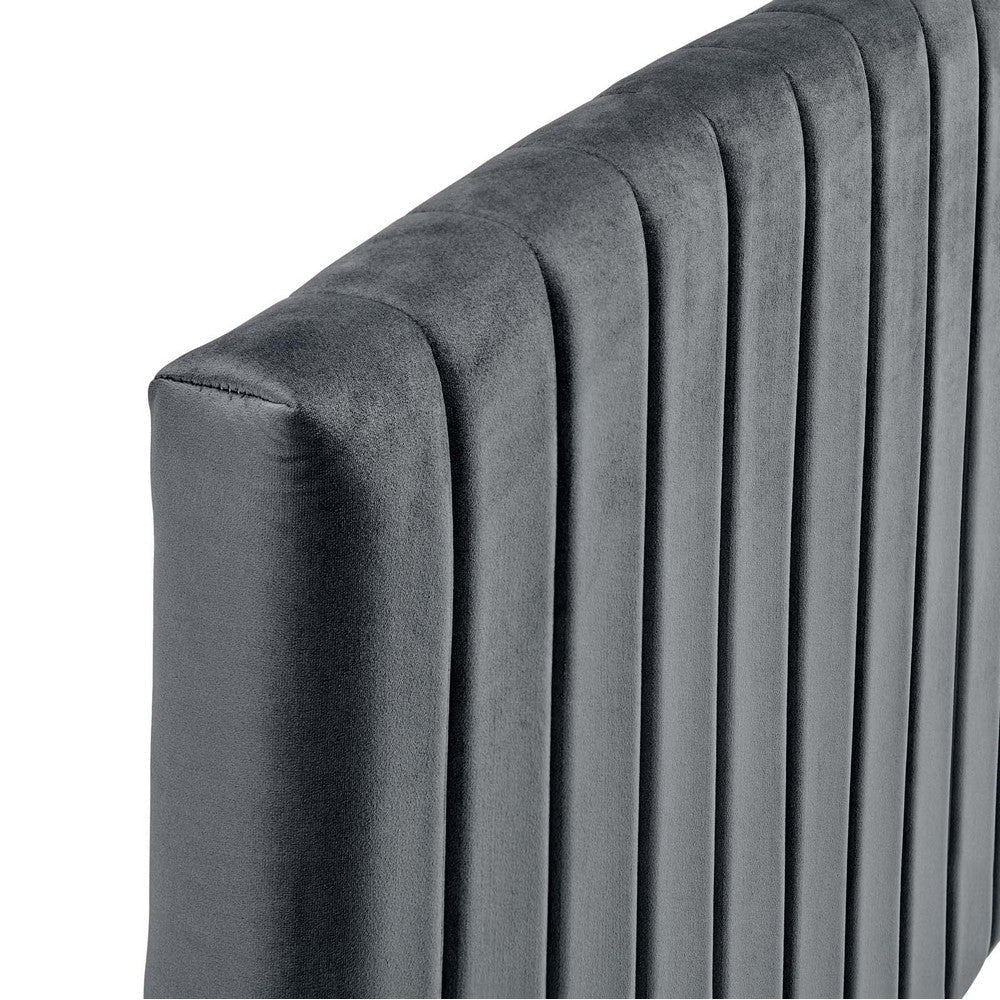 Modway Rebecca Performance Velvet Full/Queen Headboard Charcoal MDY-MOD-6141-CHA