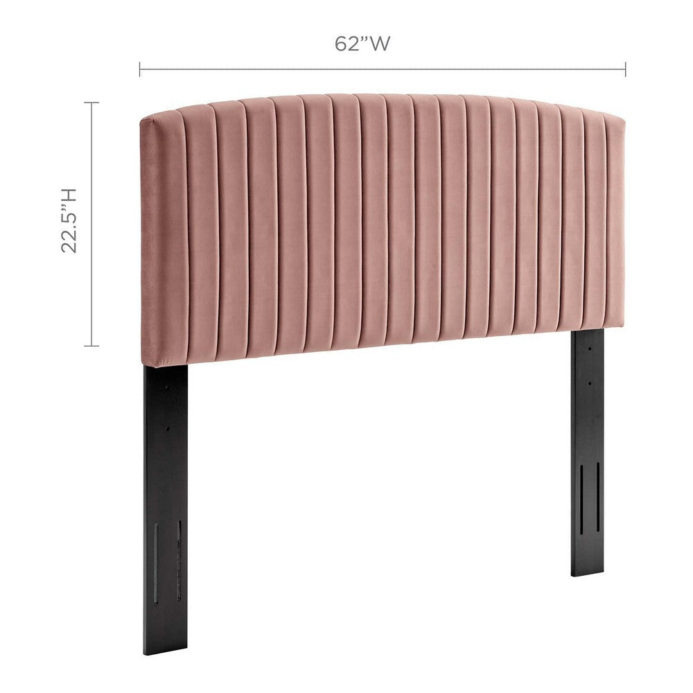 Modway Rebecca Performance Velvet Full/Queen Headboard Dusty Rose MDY-MOD-6141-DUS