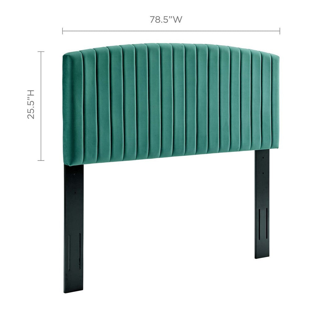 Modway Rebecca Performance Velvet California King Headboard Teal MDY-MOD-6142-TEA