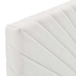 Modway Alyson Angular Channel Tufted Performance Velvet Twin Headboard White MDY-MOD-6143-WHI