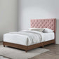 Rhiannon Diamond Tufted Upholstered Performance Velvet Queen Bed - No Shipping Charges MDY-MOD-6147-WAL-DUS