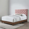 Rhiannon Diamond Tufted Upholstered Performance Velvet Queen Bed - No Shipping Charges MDY-MOD-6147-WAL-DUS