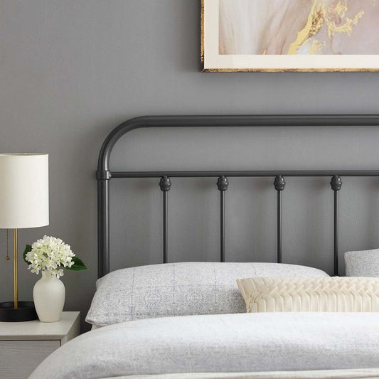 Modway MOD-6153-GRY Sage Full Metal Headboard, Gray