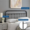 Sage Queen Metal Headboard - No Shipping Charges MDY-MOD-6154-BLK