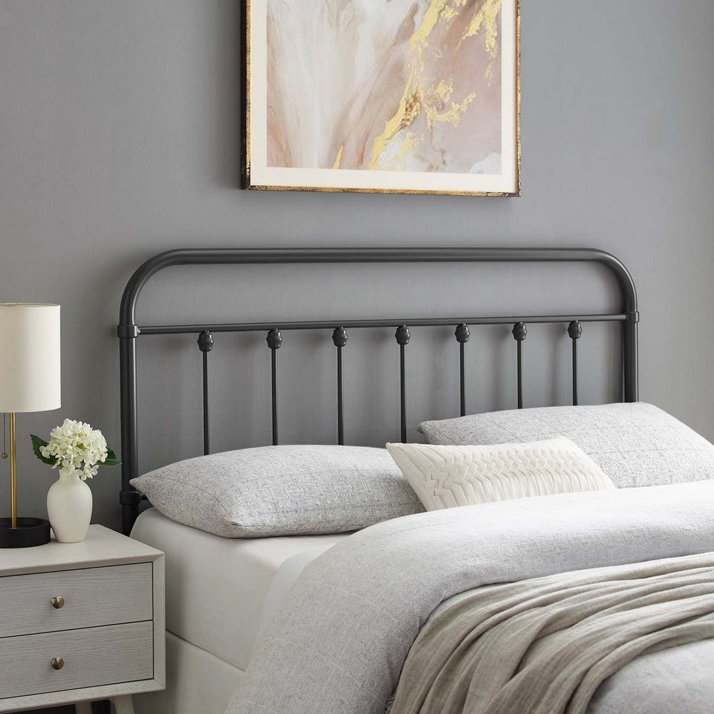 Modway MOD-6155-GRY Sage King Metal Headboard Gray MDY-MOD-6155-GRY