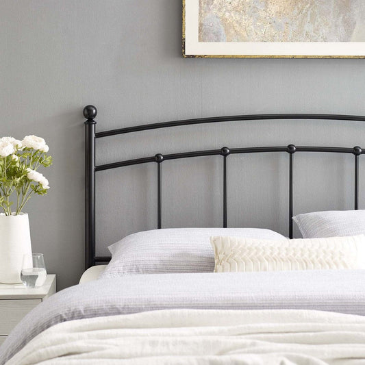 Modway Abigail Queen Metal Headboard in Black