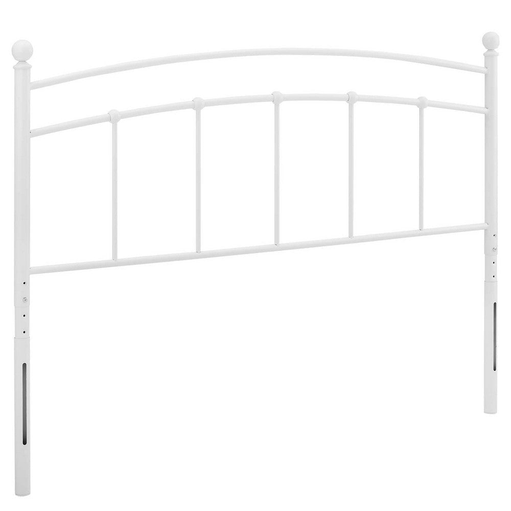 Abigail King Metal Headboard - No Shipping Charges MDY-MOD-6159-WHI