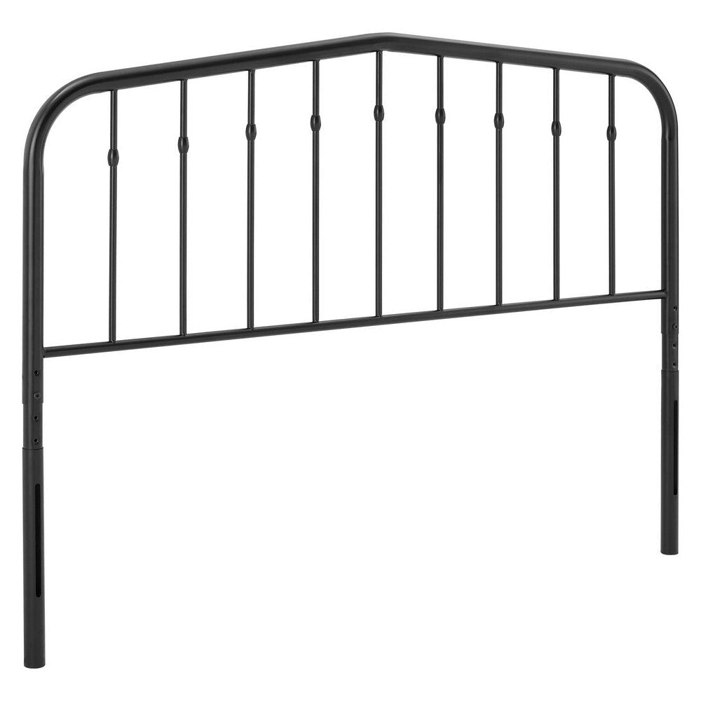 Modway Lennon Modern Farmhouse Metal King Headboard in Black