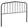 Modway Lennon Modern Farmhouse Metal King Headboard in Black