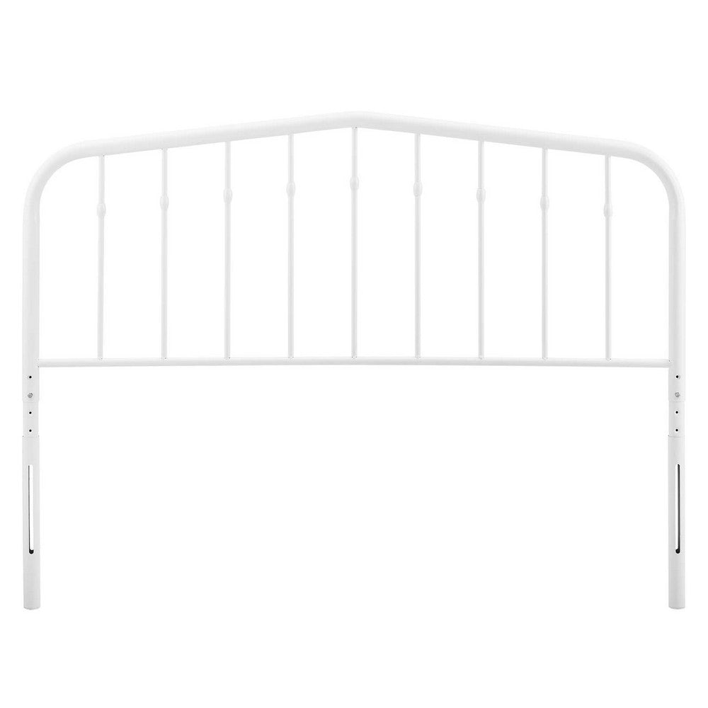 Lennon King Metal Headboard - No Shipping Charges MDY-MOD-6167-WHI