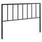 Modway Tatum Modern Farmhouse Metal Full Headboard in Black