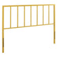 Modway Tatum Modern Farmhouse Metal Queen Headboard in Gold