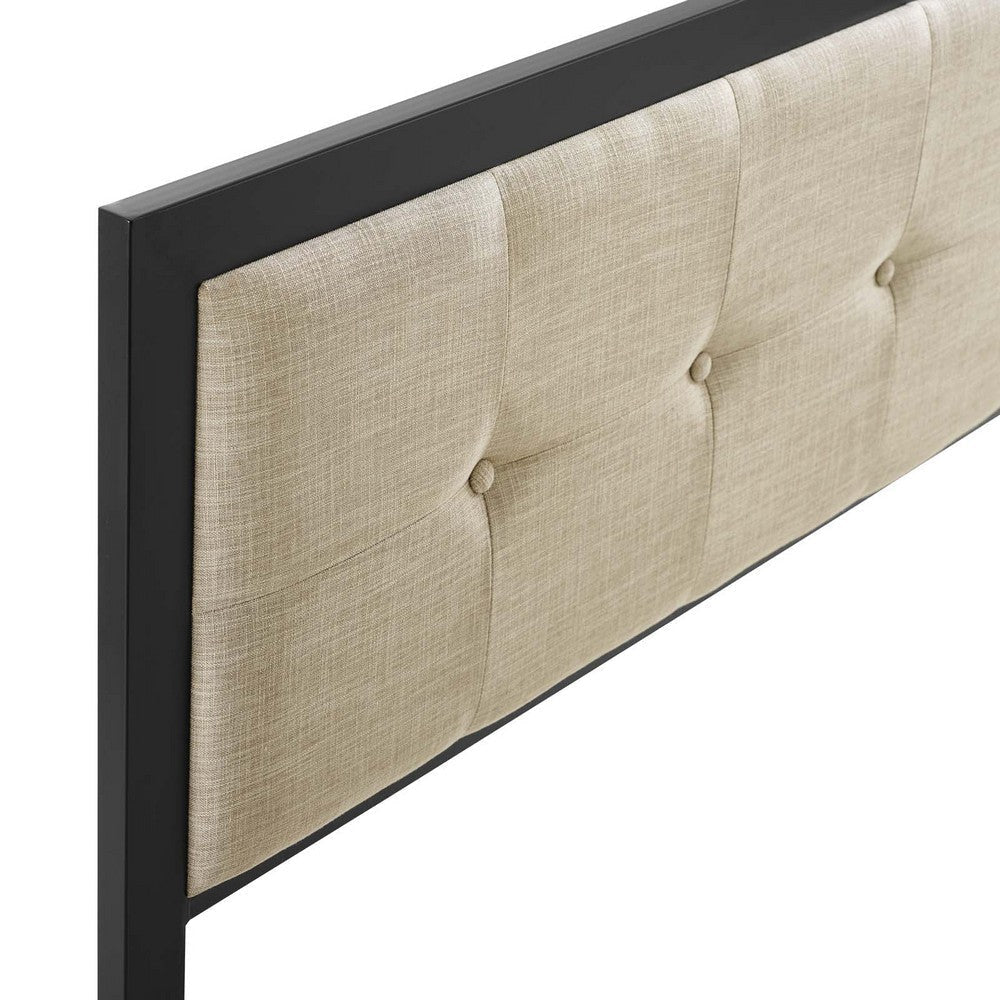 Teagan Tufted Full Headboard - No Shipping Charges MDY-MOD-6174-BLK-BEI