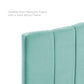 Modway Camilla Channel Tufted Performance Velvet Headboard King/California King Mint MDY-MOD-6183-MIN