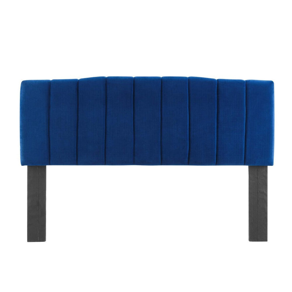 Modway Camilla Channel Tufted Performance Velvet Headboard King/California King Navy MDY-MOD-6183-NAV