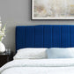 Camilla Channel Tufted King/California King Performance Velvet Headboard - No Shipping Charges MDY-MOD-6183-DUS