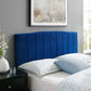 Camilla Channel Tufted King/California King Performance Velvet Headboard - No Shipping Charges MDY-MOD-6183-DUS