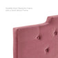 Modway Juliet Tufted Performance Velvet Headboard Twin Dusty Rose MDY-MOD-6184-DUS