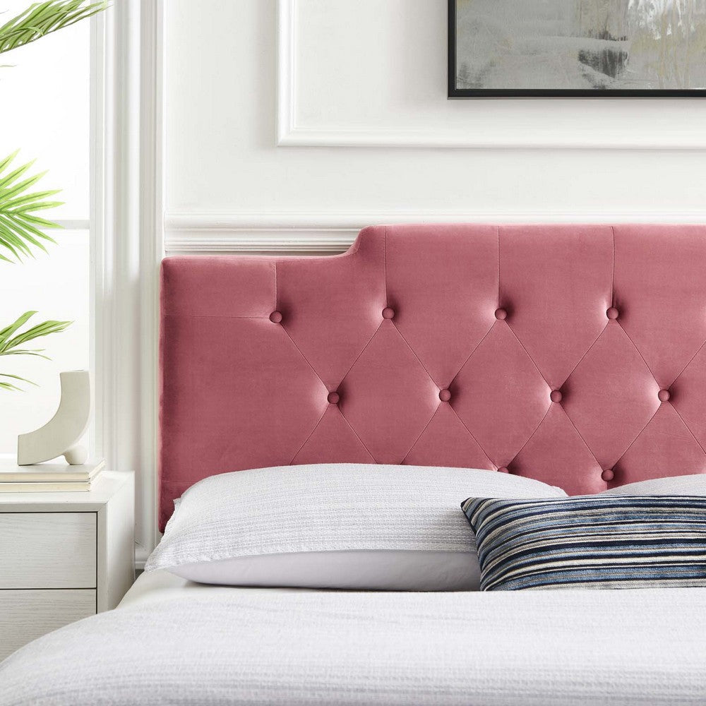 Juliet Tufted Twin Performance Velvet Headboard - No Shipping Charges MDY-MOD-6184-CHA