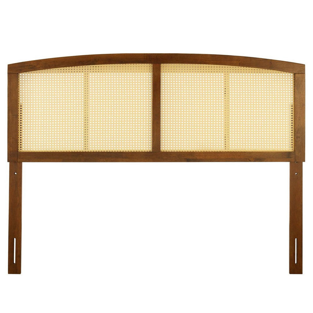 Modway Halcyon Cane Woven Rattan Queen Headboard in Walnut MDY-MOD-6204-WAL